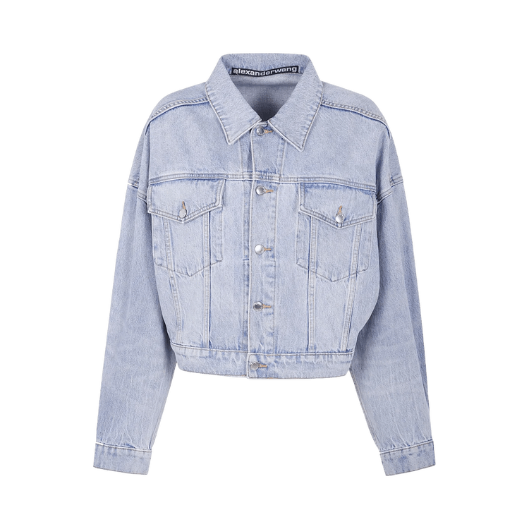 Alexander Wang Clip Trucker Jacket 'Vintage Bleach Blue'