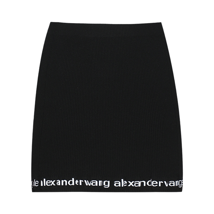 Alexander Wang Ribbed Mini Skirt W/Logo 'Black'