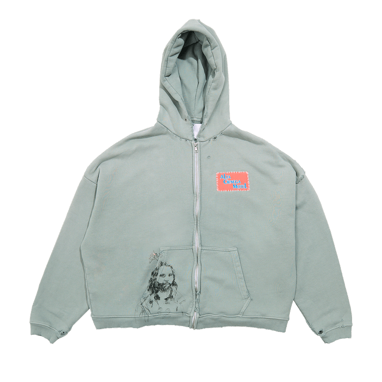 Paly Hollywood Alta Cienega Zip Hooded Sweatshirt 'Green'