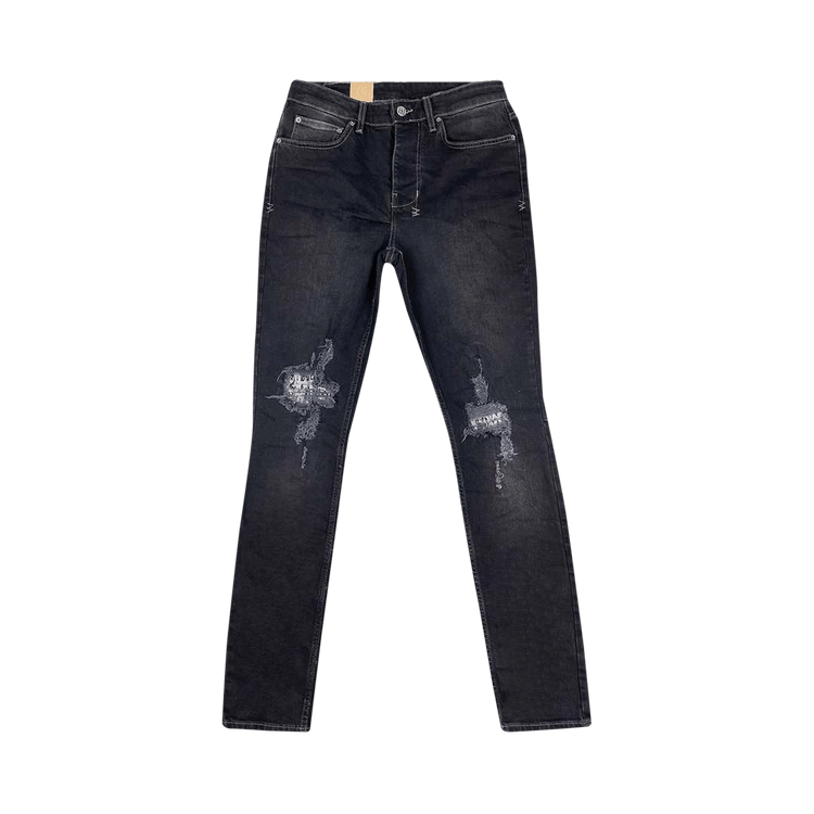 Ksubi Chitch Leopard Patch Krow Jeans 'Black'
