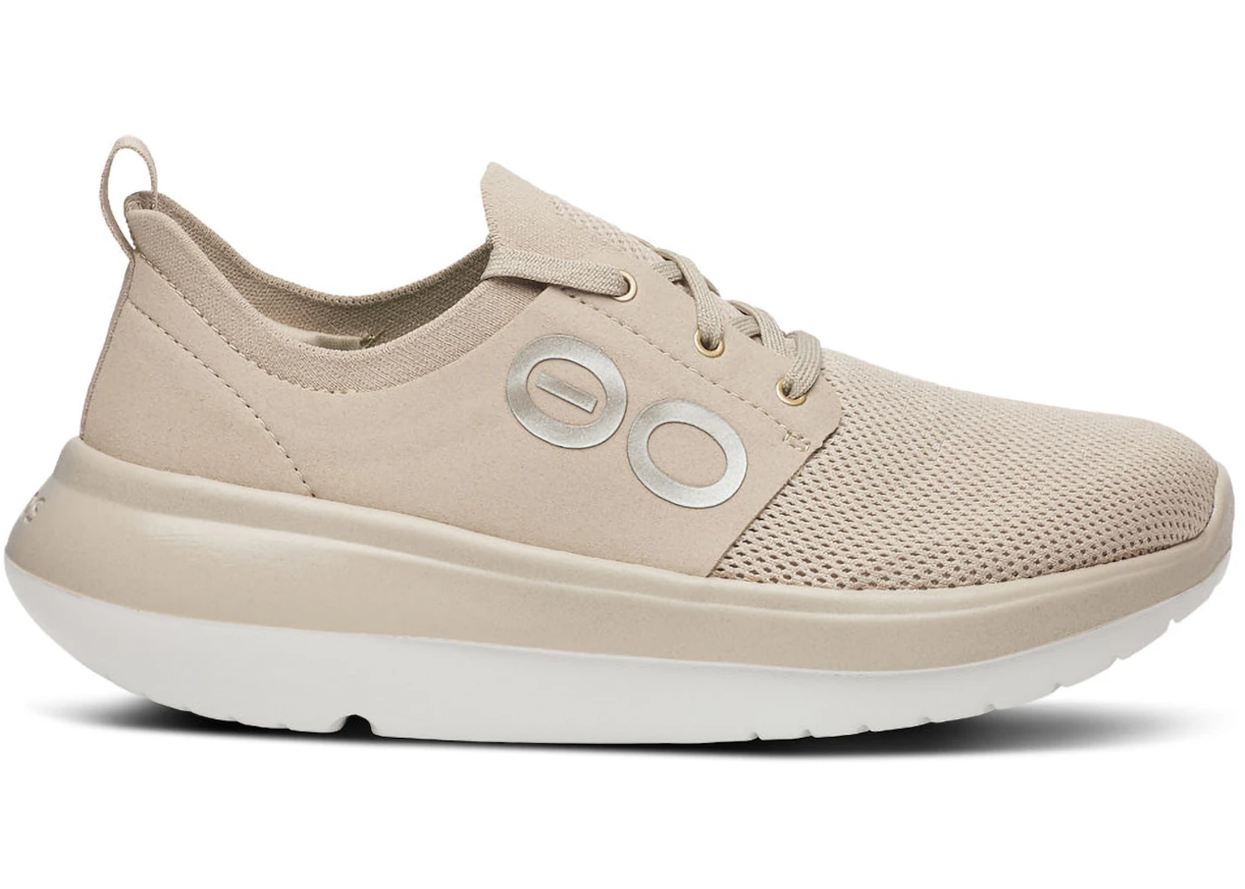 OOFOS Stride Lace-Up White Nomad Women's