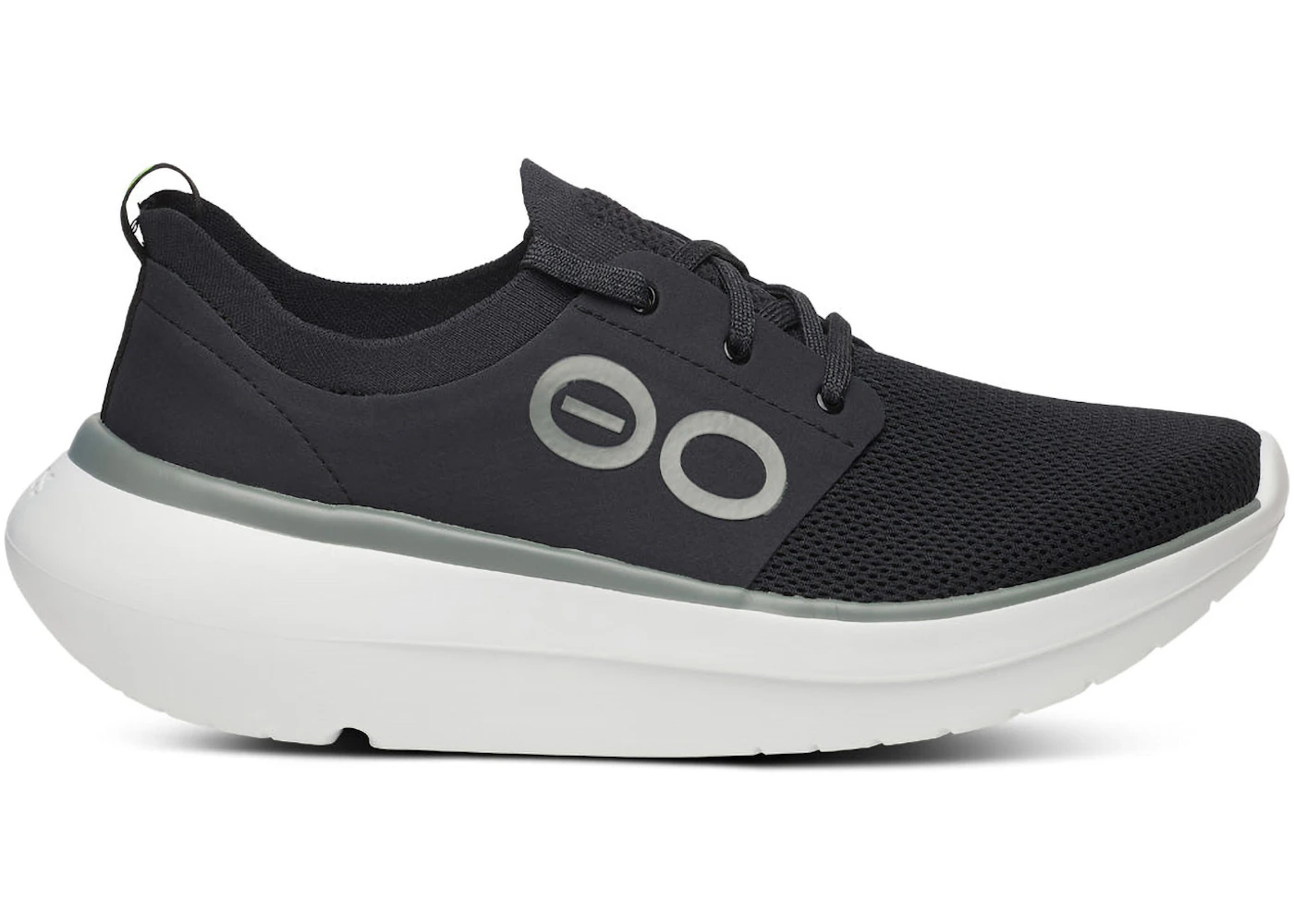 OOFOS Stride Lace-Up Black/White