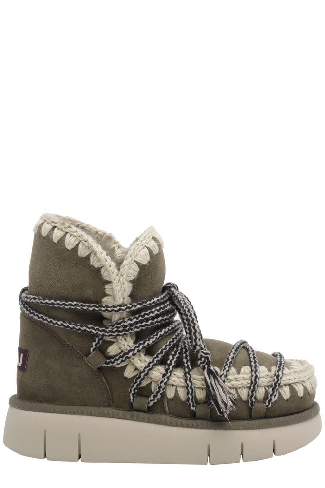 Mou Bounce Lace-Up Ankle Boots