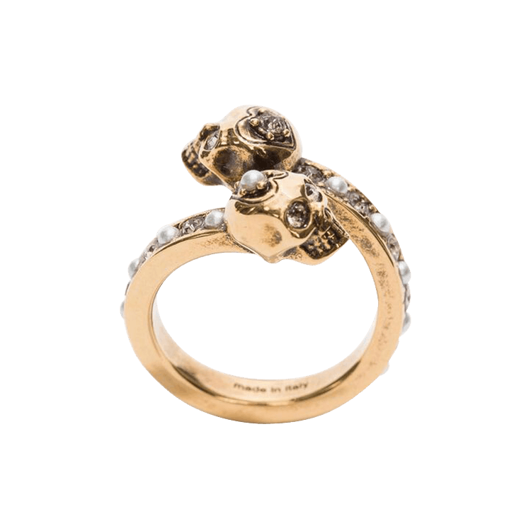 Alexander McQueen Wrap Around Skull Ring 'Gold'