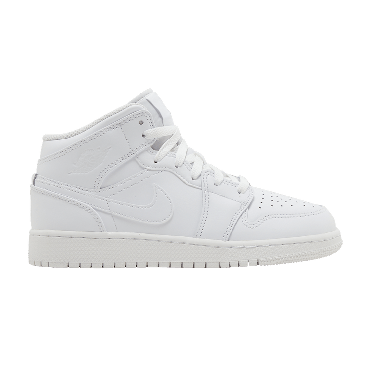 Air Jordan 1 Mid GS 'Triple White' 2023
