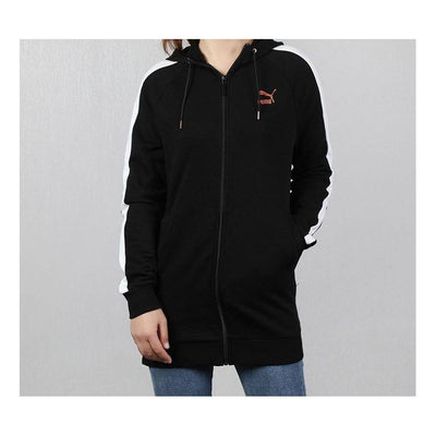 (WMNS) PUMA hooded Zipper Casual Jacket Black