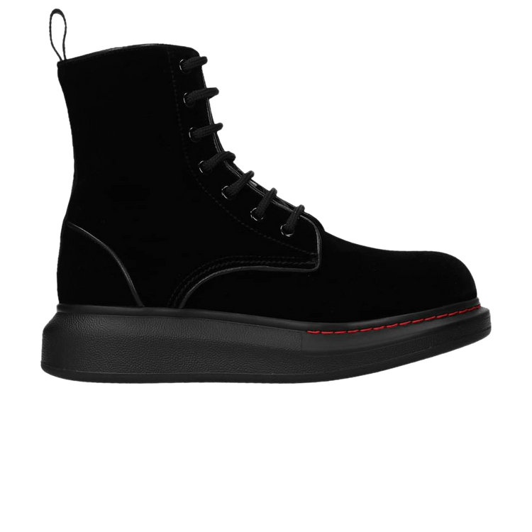 Alexander McQueen Wmns Hybrid Lace Up Boot 'Velvet Black'