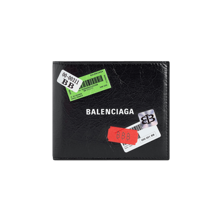 Balenciaga Cash Square Folded Wallet 'Black/Multicolor'