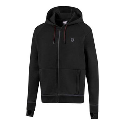 PUMA Ferrari Hooded sweat jacket 'Black Grey'