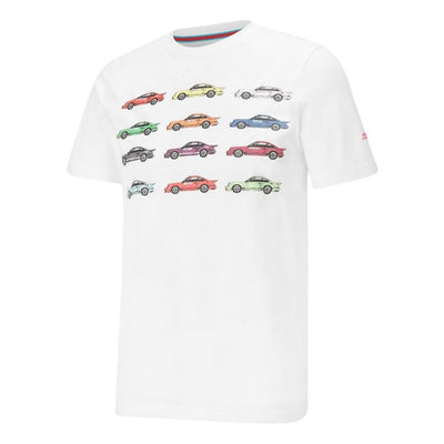 PUMA Pl Statement Tee Athleisure Casual Sports Small Car Pattern Short Sleeve White