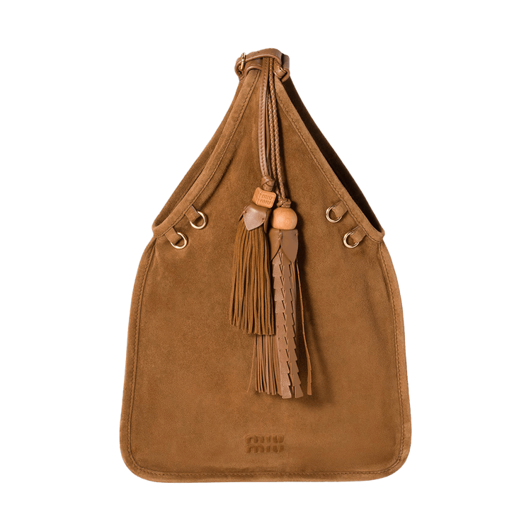 Miu Miu Suede Handbag With Tassels 'Rovere'