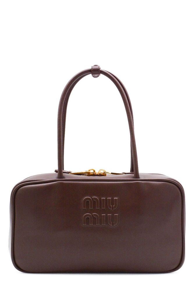 Miu Miu Embossed Zipped Handbag