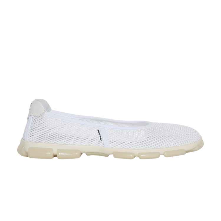 Miu Miu Wmns Mesh Ballet Flat 'White'
