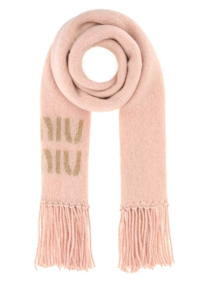 Miu Miu Logo Fringe Scarf