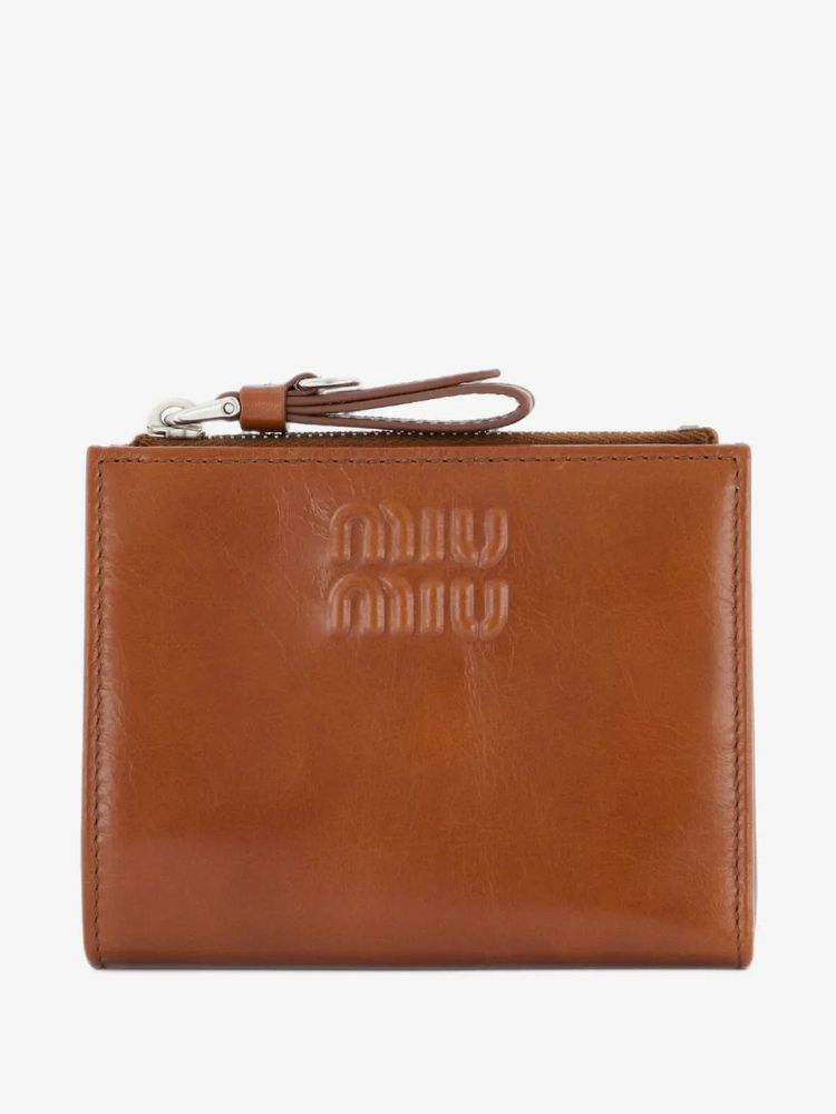 Miu Miu Zip-Around Logo Wallet