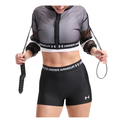 (WMNS) Under Armour HeatGear Shorty 3" Shorts Asia Sizing 'Ultimate Black White'