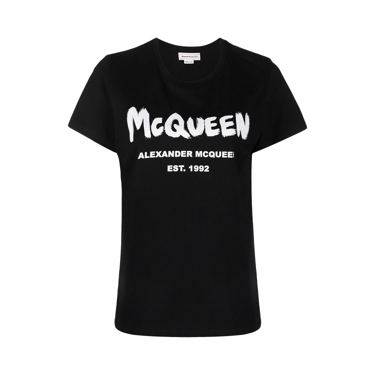 Alexander McQueen Graffiti Logo Short-Sleeve T-Shirt 'Black'