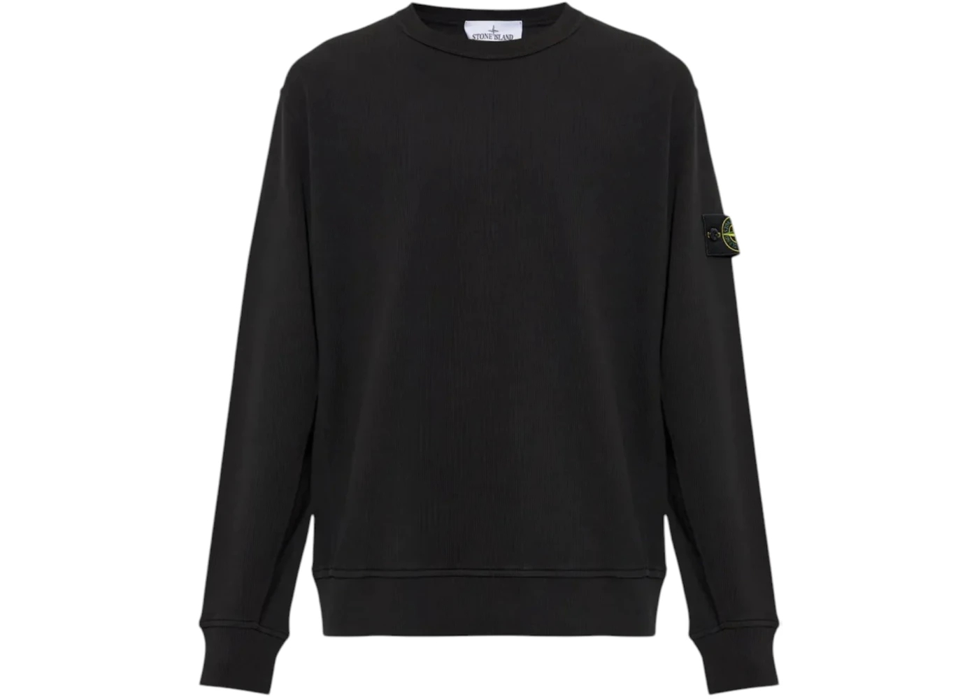Stone Island 6100017 Organic Cotton Interlock Sweatshirt Black