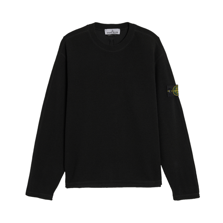 Stone Island Ribbed Wool Nylon Sweatshirt 'Black'