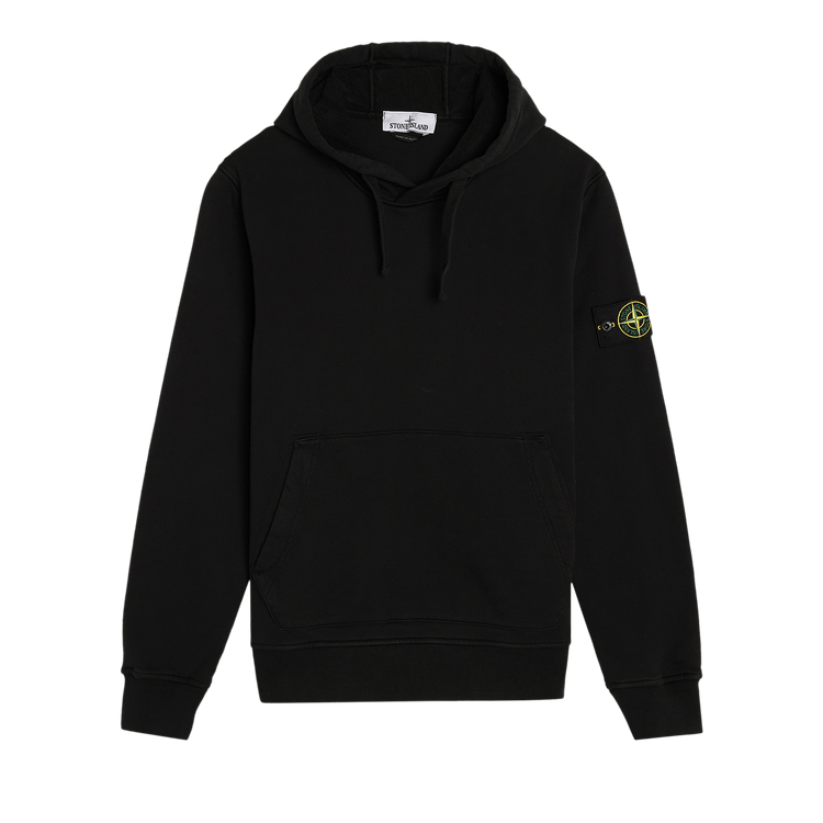 Stone Island Garment Dyed Fleece Hoodie 'Black'