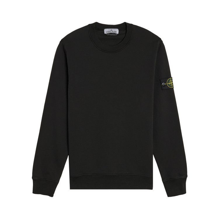 Stone Island Organic Cotton Fleece Sweatshirt 'Black'
