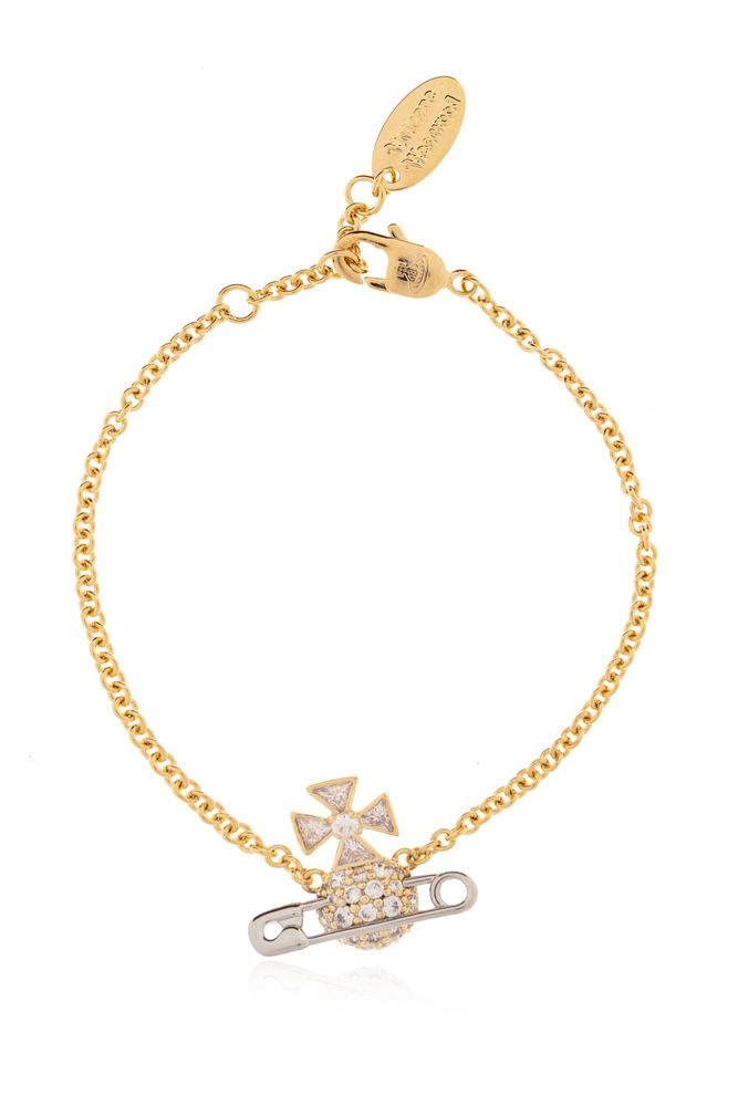 Vivienne Westwood Hectorina Orb Safety Pin Bracelet