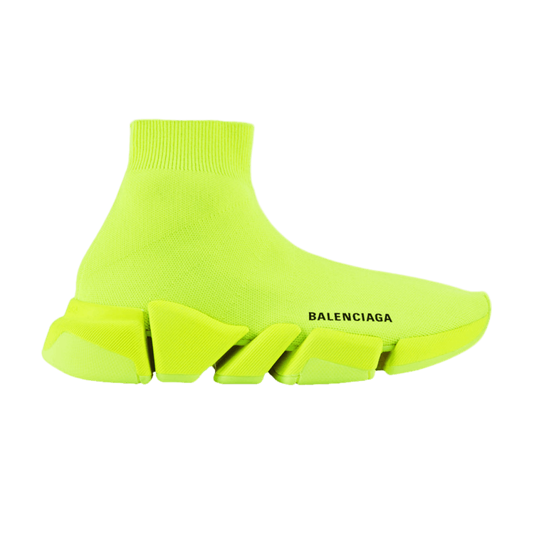 Balenciaga Wmns Speed 2 Trainer Knit 'Fluo Yellow'