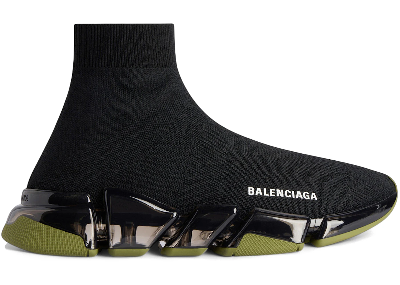 Balenciaga Speed 2.0 Clear Sole Black Khaki