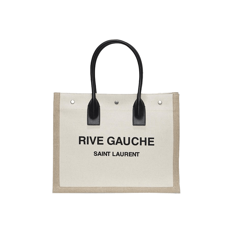 Saint Laurent Rive Gauche Small Tote Bag 'Greggio/Naturale'