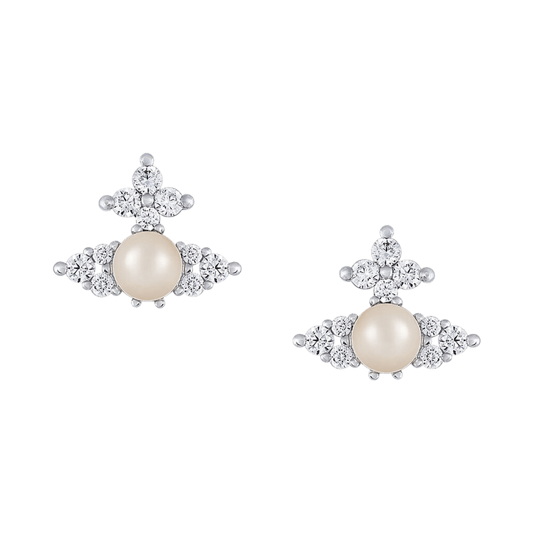 Vivienne Westwood Feodora Earrings 'Platinum/White'