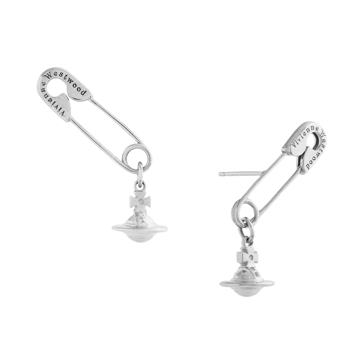 Vivienne Westwood Safety Pin Earrings 'Platinum'