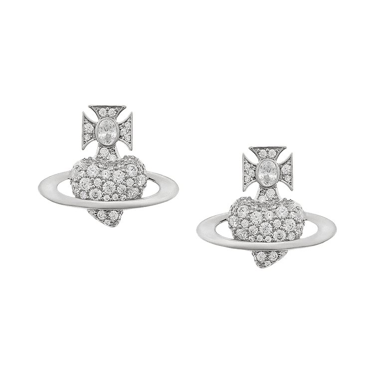 Vivienne Westwood Agnatha Earrings 'Platinum/White'