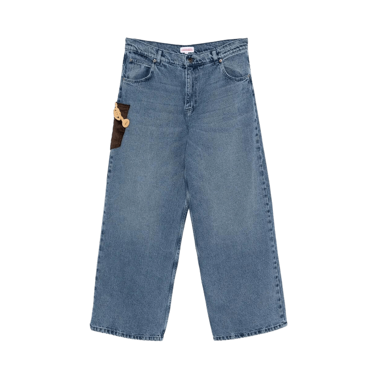 Charles Jeffrey Loverboy Crochet Trumpet Jean 'Washed Denim'