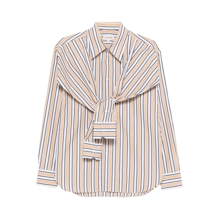 Charles Jeffrey Loverboy Hold Me Shirt 'Beige Stripe'
