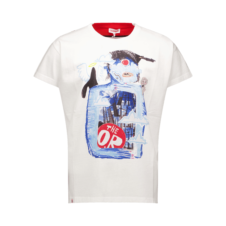 Charles Jeffrey Loverboy Bum Reveal Tee 'White/Red Stripe'