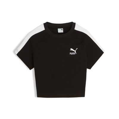 (WMNS) PUMA ICONIC T7 Baby Tee 'Black'
