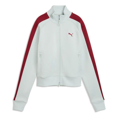 (WMNS) PUMA T7 Short Track Jacket 'Créme De Mint Garnet Glow'