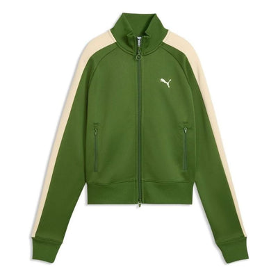 (WMNS) PUMA T7 Short Track Jacket 'Earthy Green Buttercream'