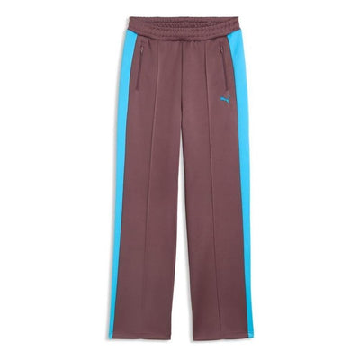 (WMNS) PUMA T7 Straight Track Pants 'Rich Cocoa LuminousFlat Blue'