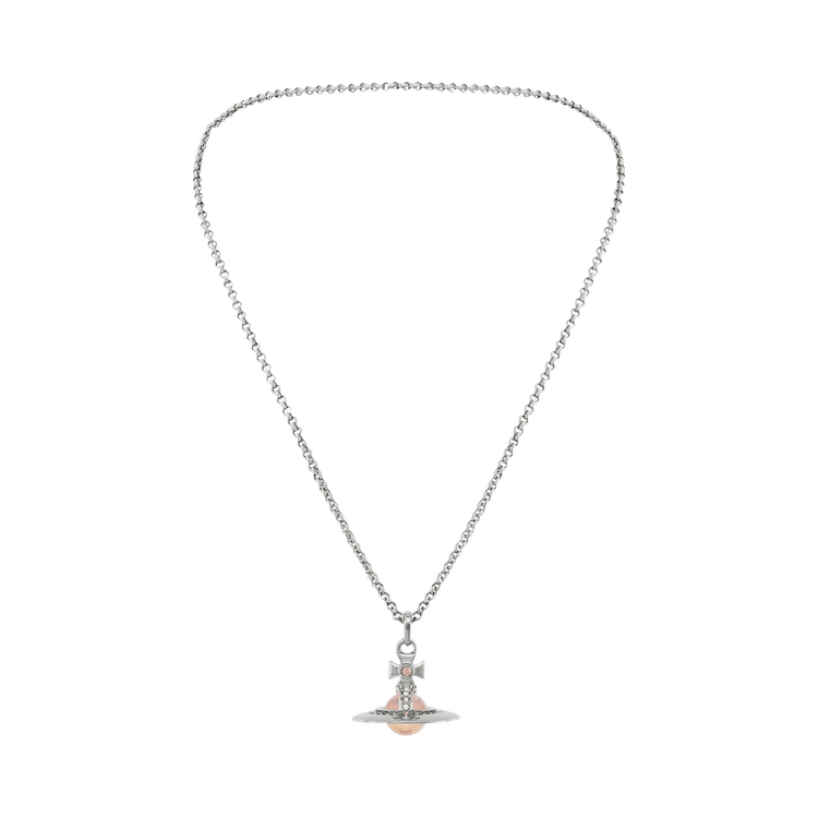 Vivienne Westwood New Tiny Orb Pendant 'Peach Light Gold Quartz'