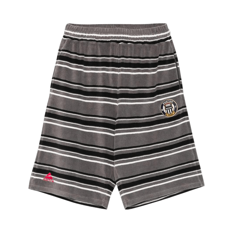 Martine Rose Sweatshort 'Grey/Black Stripe'