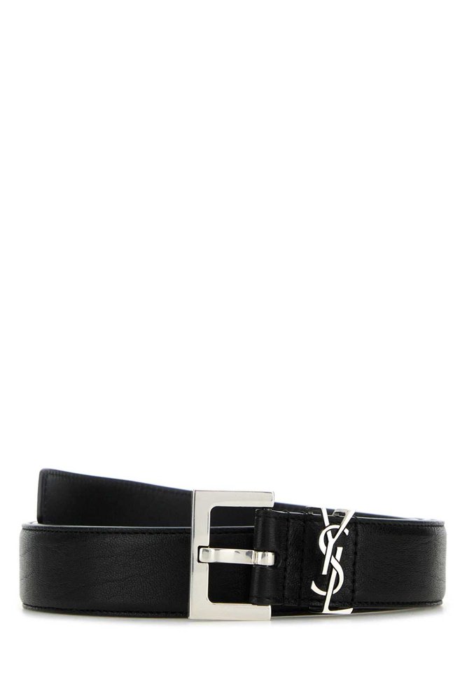 Saint Laurent Cassandre Logo Plaque Belt