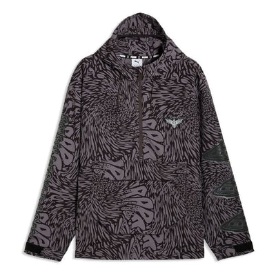 PUMA Melo World Packable Windbreaker 'Crystal Black AOP'