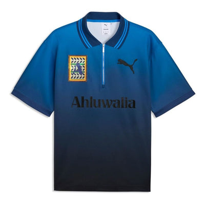 PUMA x AHLUWALIA Relaxed Polo 'Racing Blue AOP'