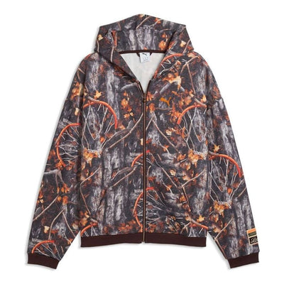 PUMA Dylan Wildcat Zip-Up Hoodie 'Chocolate Fondue AOP'