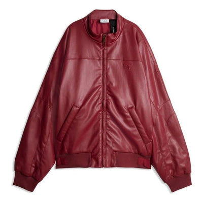 (WMNS) PUMA Las Vegas Relaxed Jacket 'Garnet Glow'