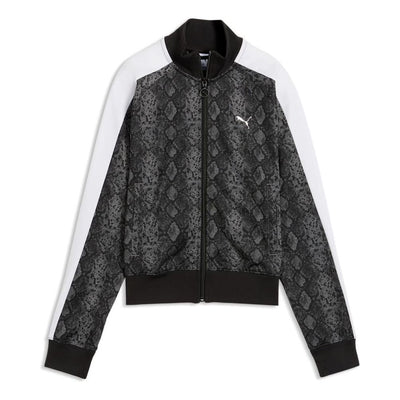(WMNS) PUMA Snake Pack Printed Short T7 Track Jacket 'PUMA Black'