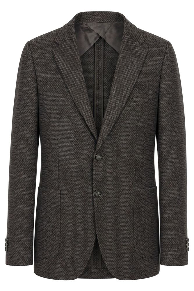 Slowear Textured Single-Breasted Blazer