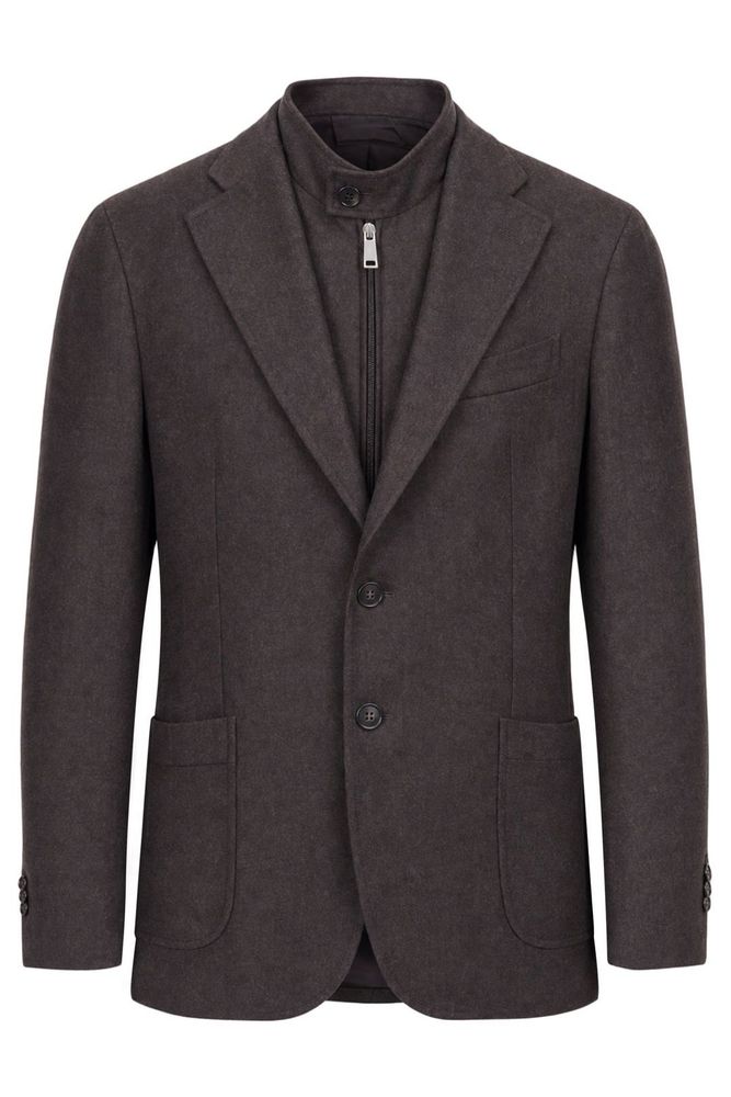 Slowear Zip-Front Double-Collar Blazer
