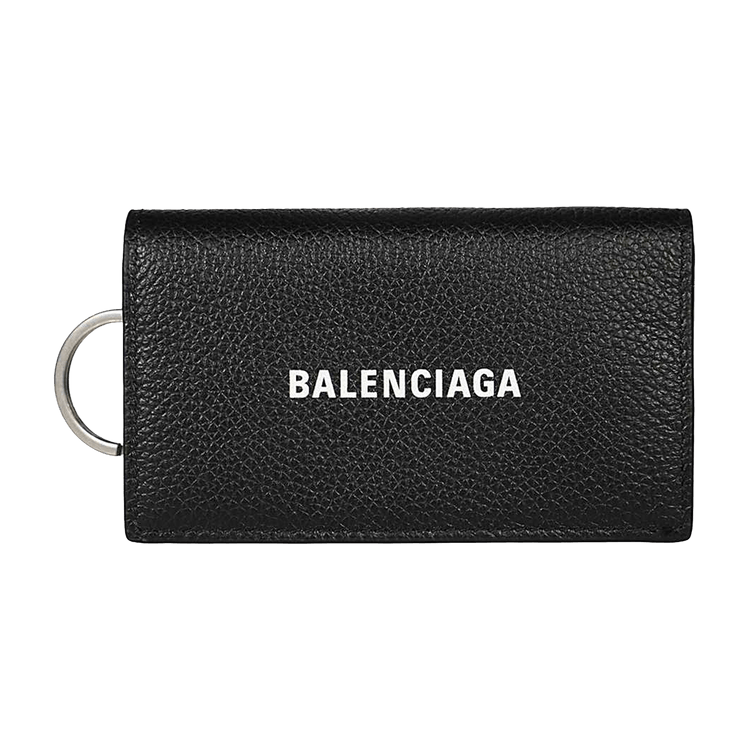 Balenciaga Cash Key Ring With Contrasted Logo 'Black'
